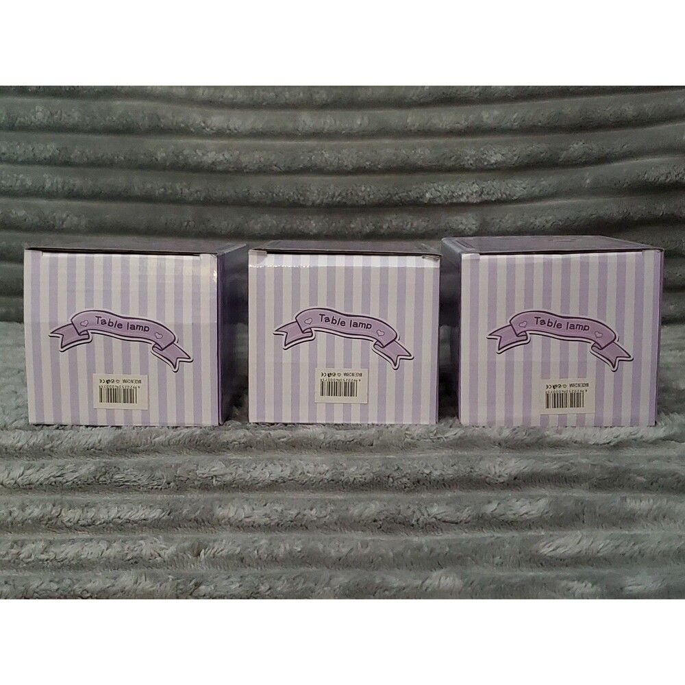 Set of 3 Small Kuromi Table Lamps 2 Black/ 1 Pink New - Picture 5 of 13